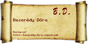 Bezerédy Dóra névjegykártya